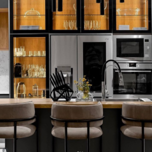 Built in microwave and oven + the Faucet and Nano black sink